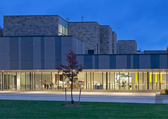 Brescia's Clare Hall at night