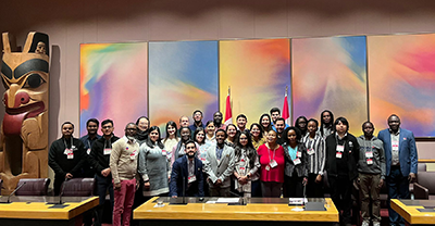 Maria with a group of other students in Ottawa