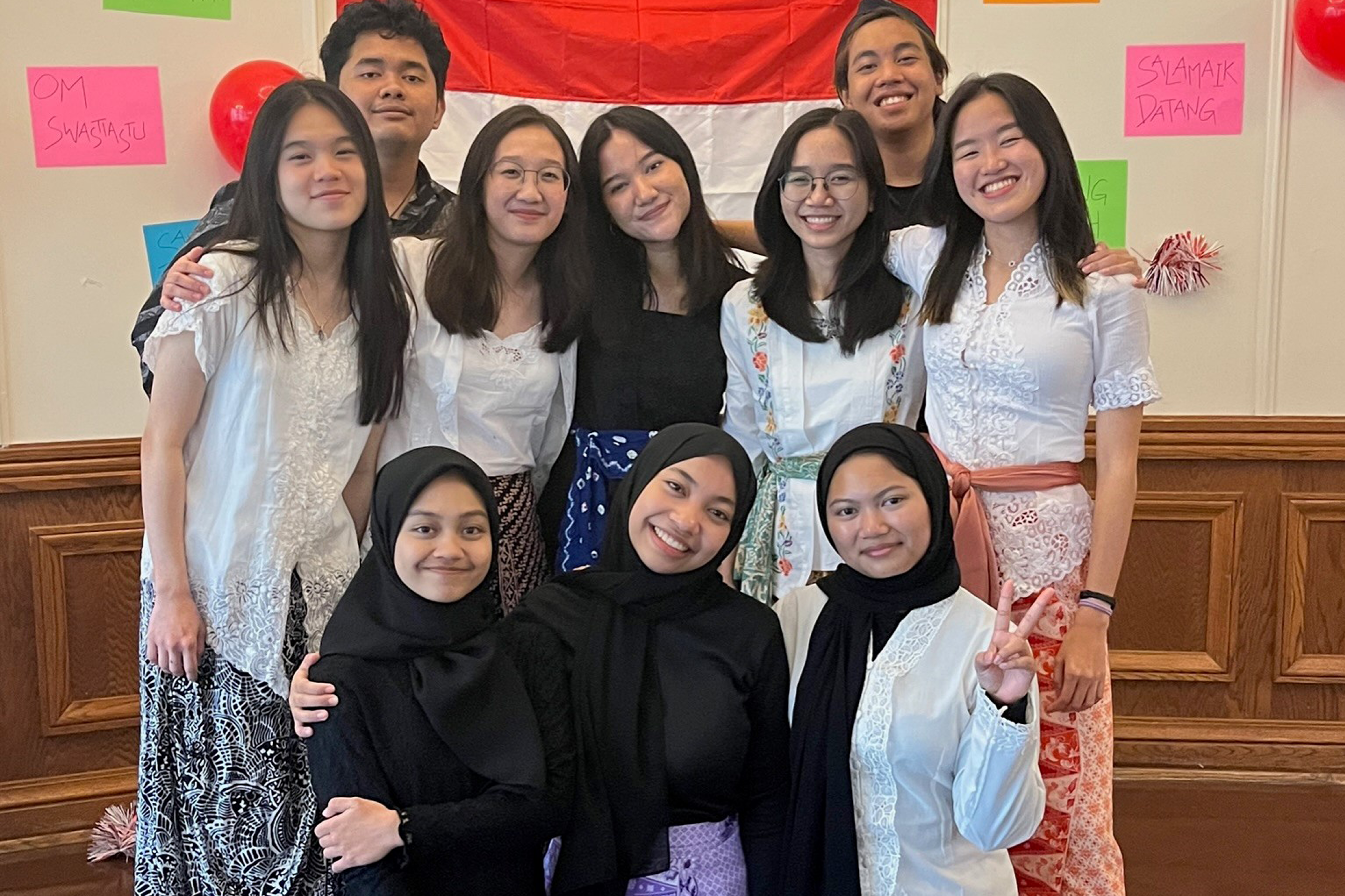 Group of students smiling