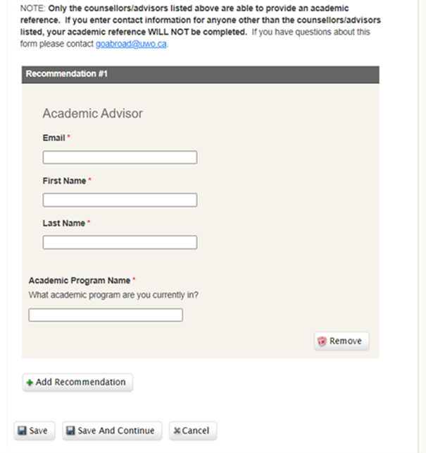 Email, First Name, and Last Name subject fields